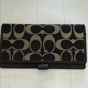 Coach check book cover